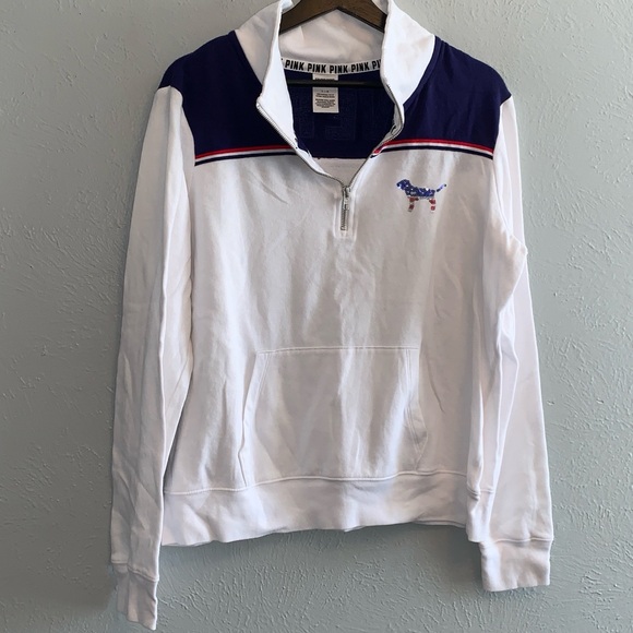 Vs sequin half zip